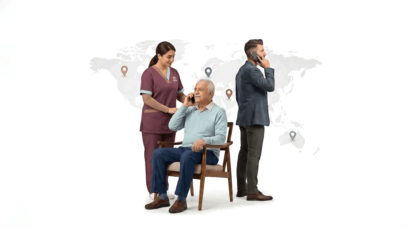 همراهی یارا با والدین و پیگیری خدمات از راه دور